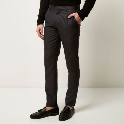 Dark grey smart skinny trousers
